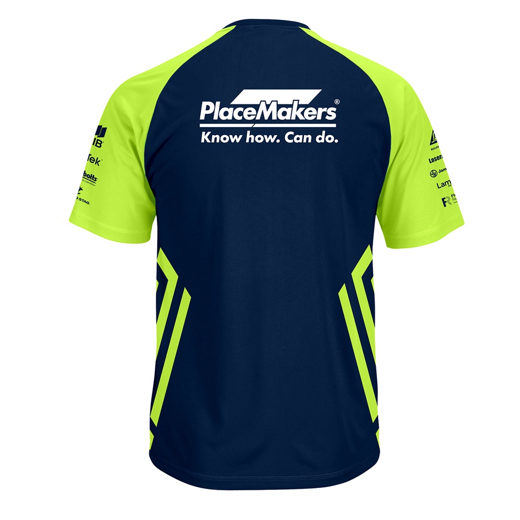 PM Safety DriFit Hi Vis Tee - Navy/Yellow