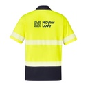 Naylor Hi Vis Polo - Segmented | Yellow/Navy