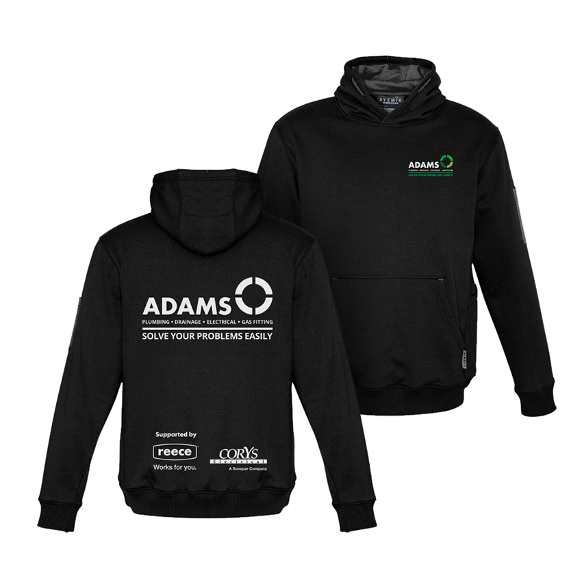 Adams NZ Multi Pocket Hoodie-with Sponsors 