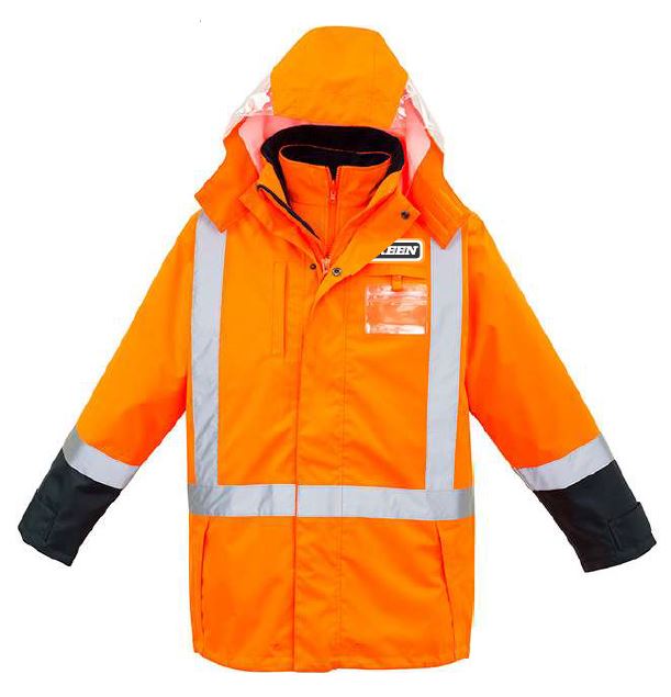 Breen Men's TTMC 4 in 1 Jacket-Orange/Navy 
