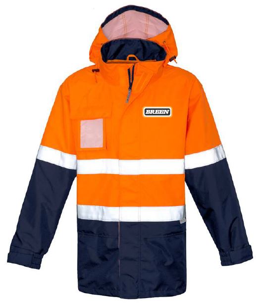 Breen Mens Ultralite Jacket-Orange 
