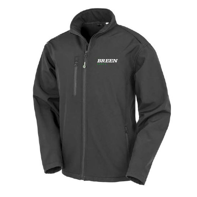 Breen Homes Recycled Softshell Jacket-Black