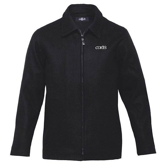 Corys Mens Melton Wool Jacket-Black (CES)