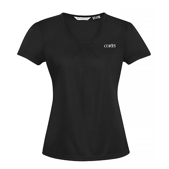Corys Ladies Chic Top-Black (CES)