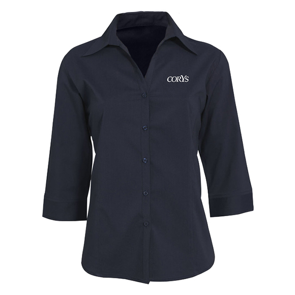 Corys Ladies Metro 3/4 Sleeve Shirt - Navy (CES)