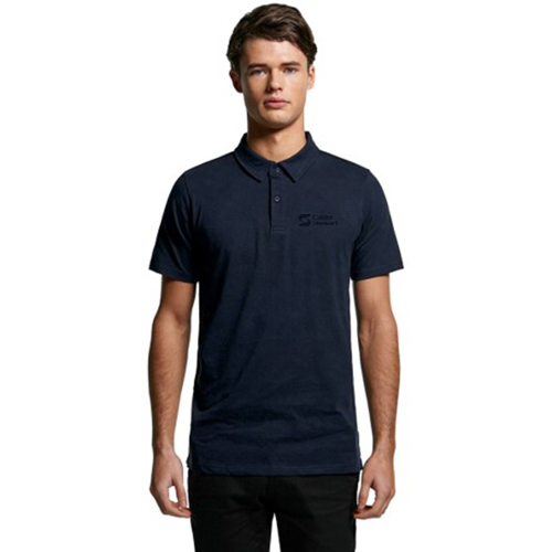 Calder Stewart Men's Pique Polo- Navy 