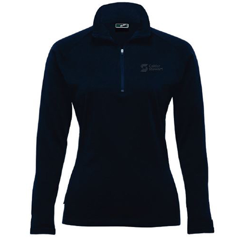 Calder Stewart Women's 1/4 Zip Merino- Black