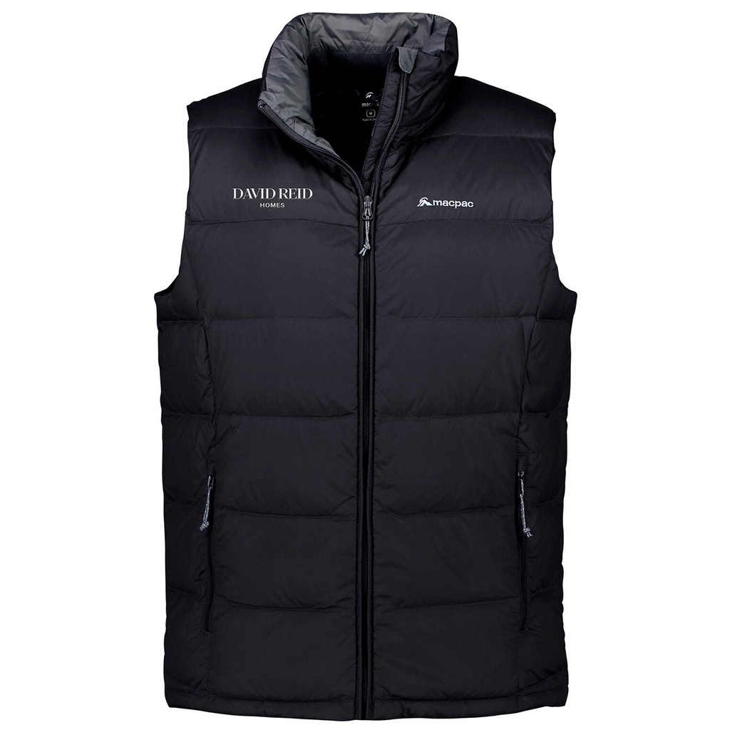 David Reid MP Mens Halo Puffer Vest - Black 