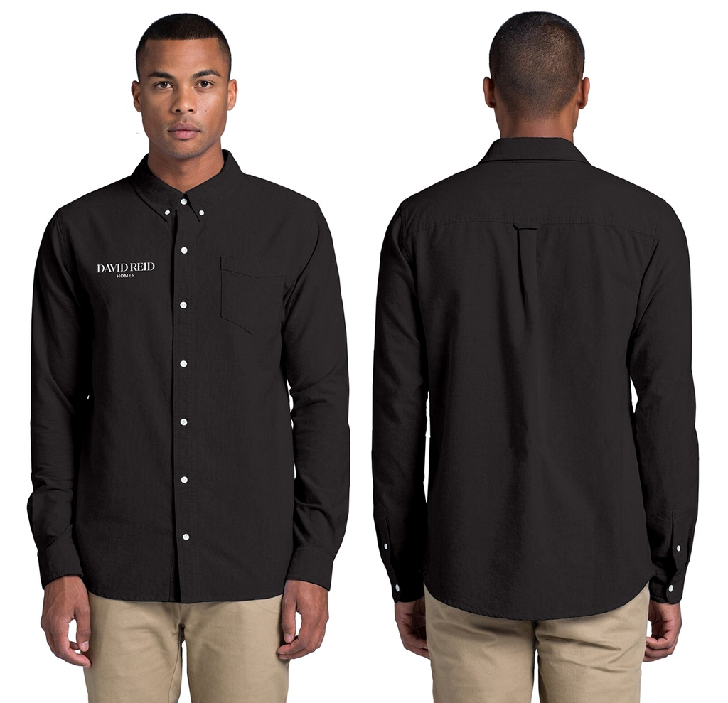 David Reid Mens Oxford Shirt - Black 