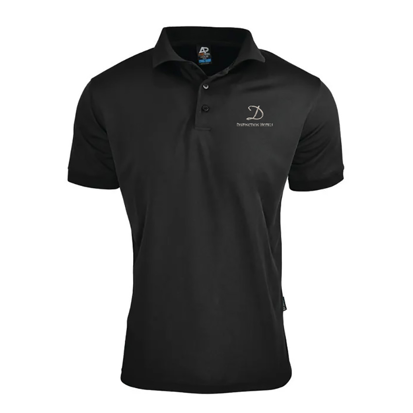 Distinction Hotel Mens Polo - Black 