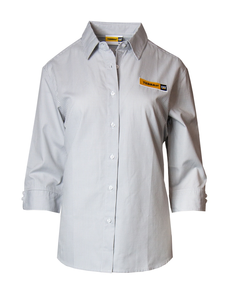 Terra Cat Women's Ellison 3/4 Sleeve Shirt-Silver 