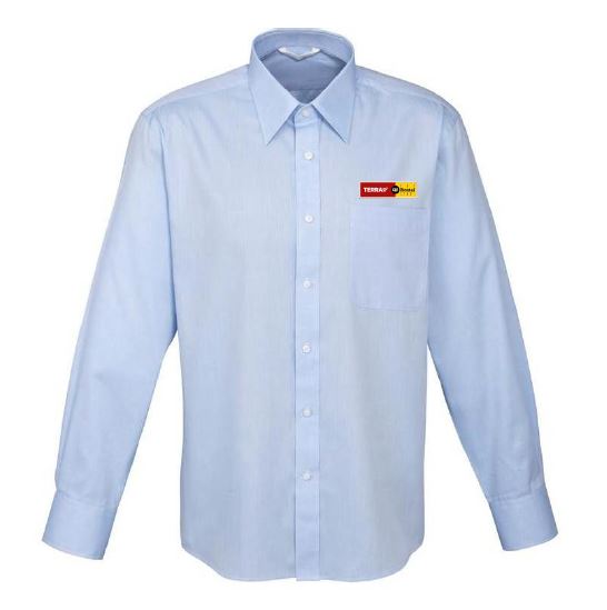 Terra Cat Rental Stores Men's Luxe LS Shirt- Blue