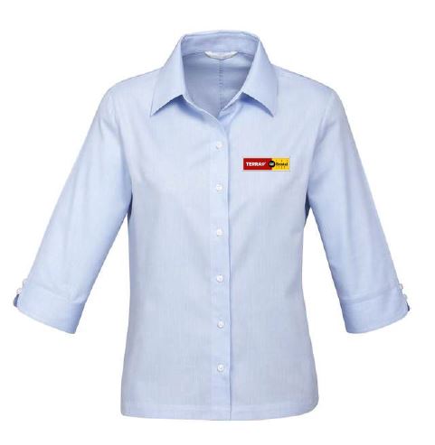 Terra Cat Rental Stores Women's Luxe 3/4Sleeve Shirt- Blue