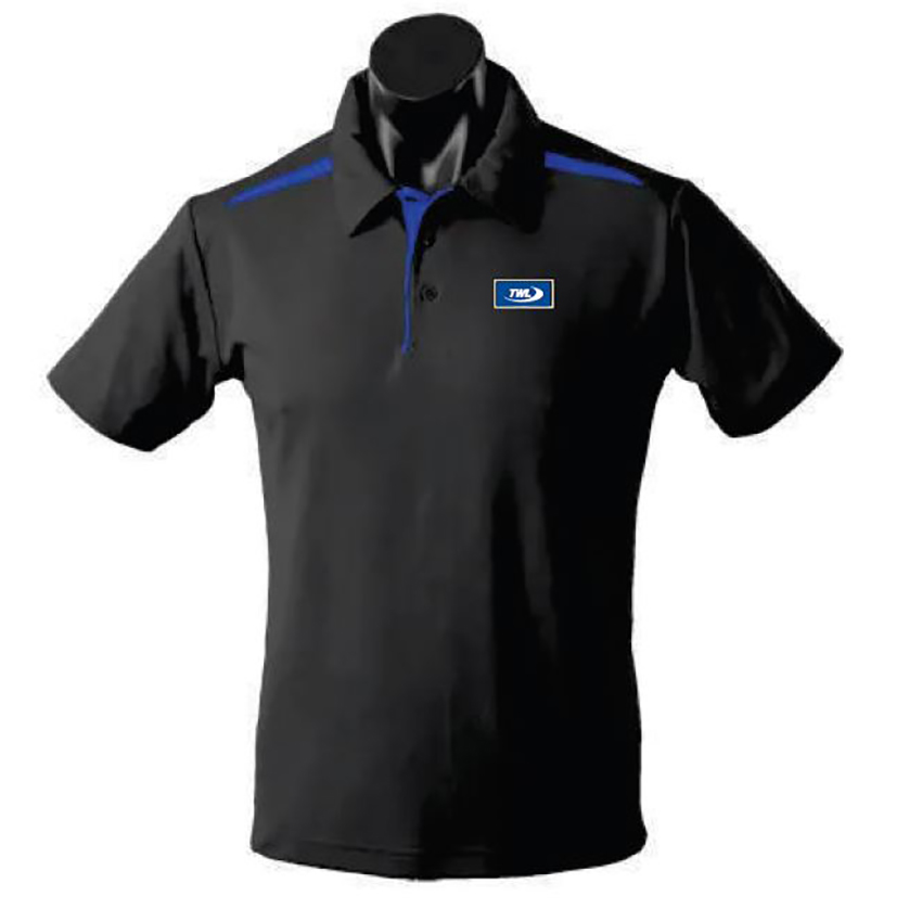 TWL Men's Polo - Black/Royal 