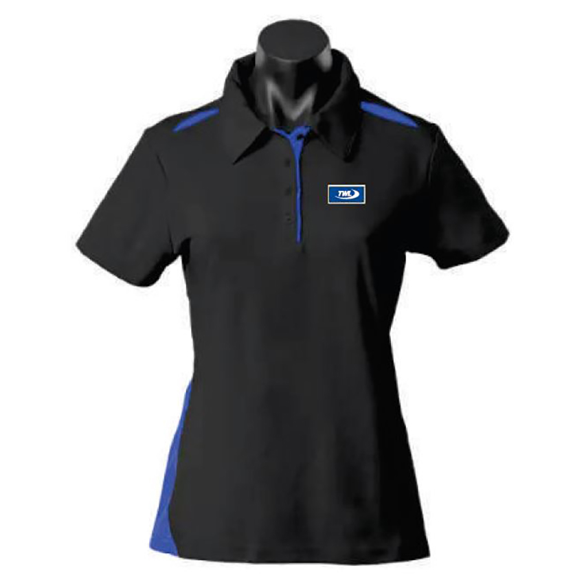 TWL Women's Polo - Black/Royal 