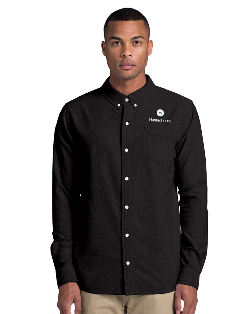 HunterHome Men's Oxford LS Shirt - Black 