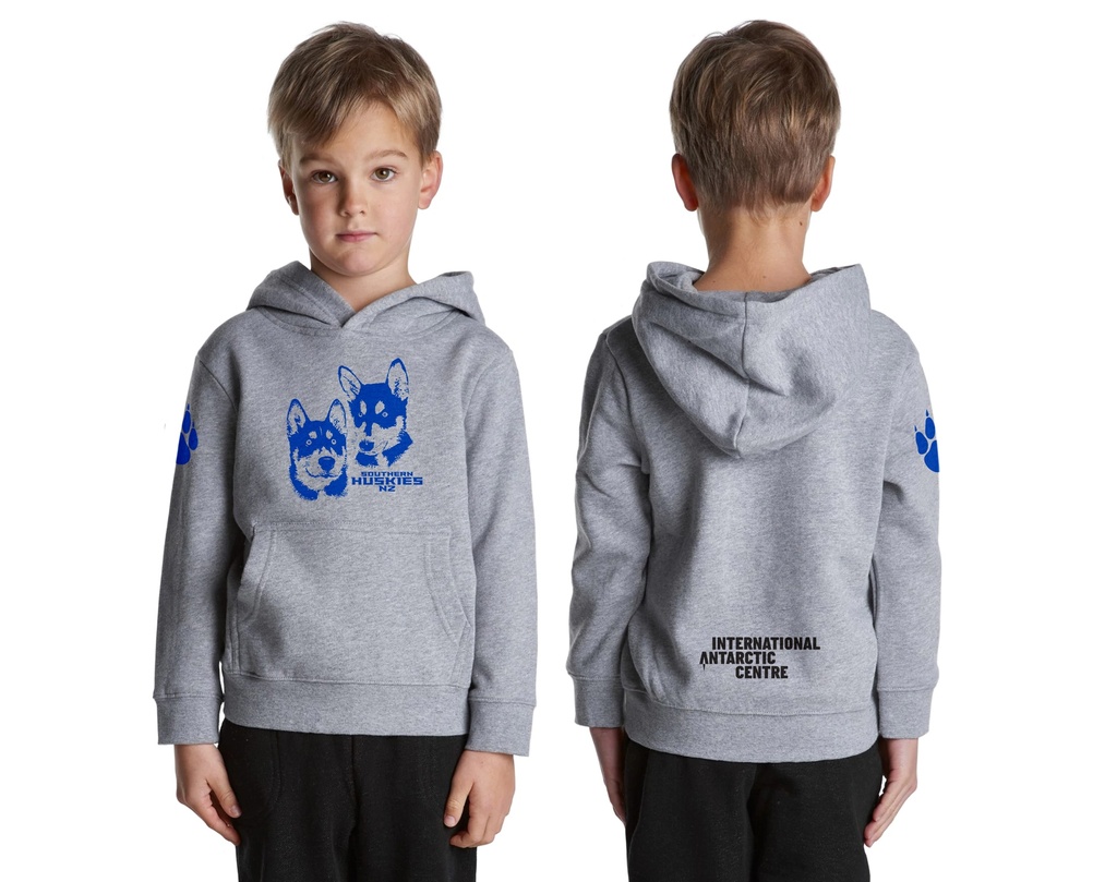 IAC Kids Hoodie - Grey (with Blue branding) 