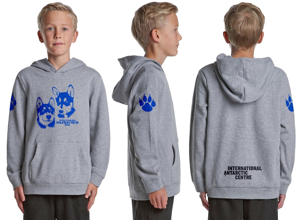 IAC Youth Hoodie - Grey (with Blue branding) 