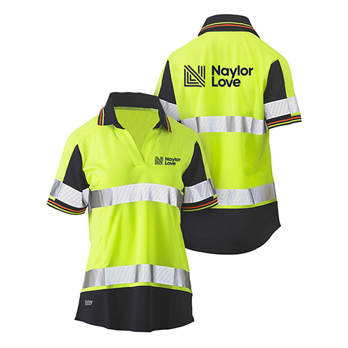 Naylor Love Bisley Hi Vis SS Polo- Yellow/Navy 
