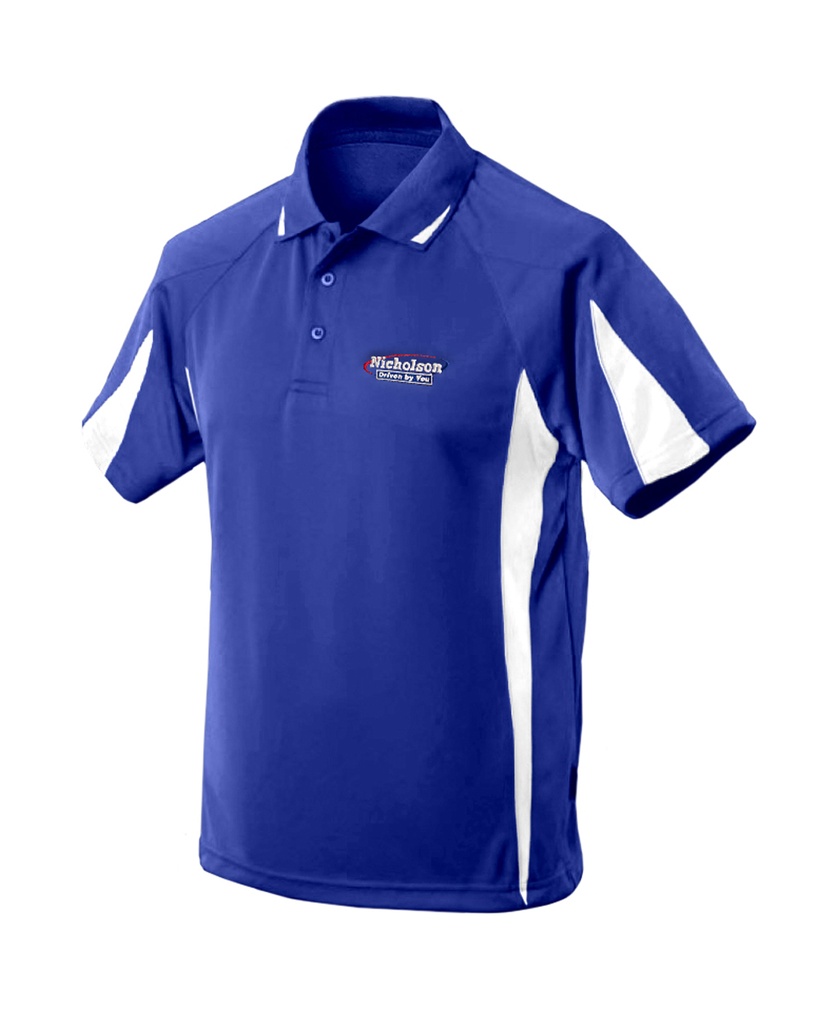 Nicholson Men's Erueka Polo - Royal/White 