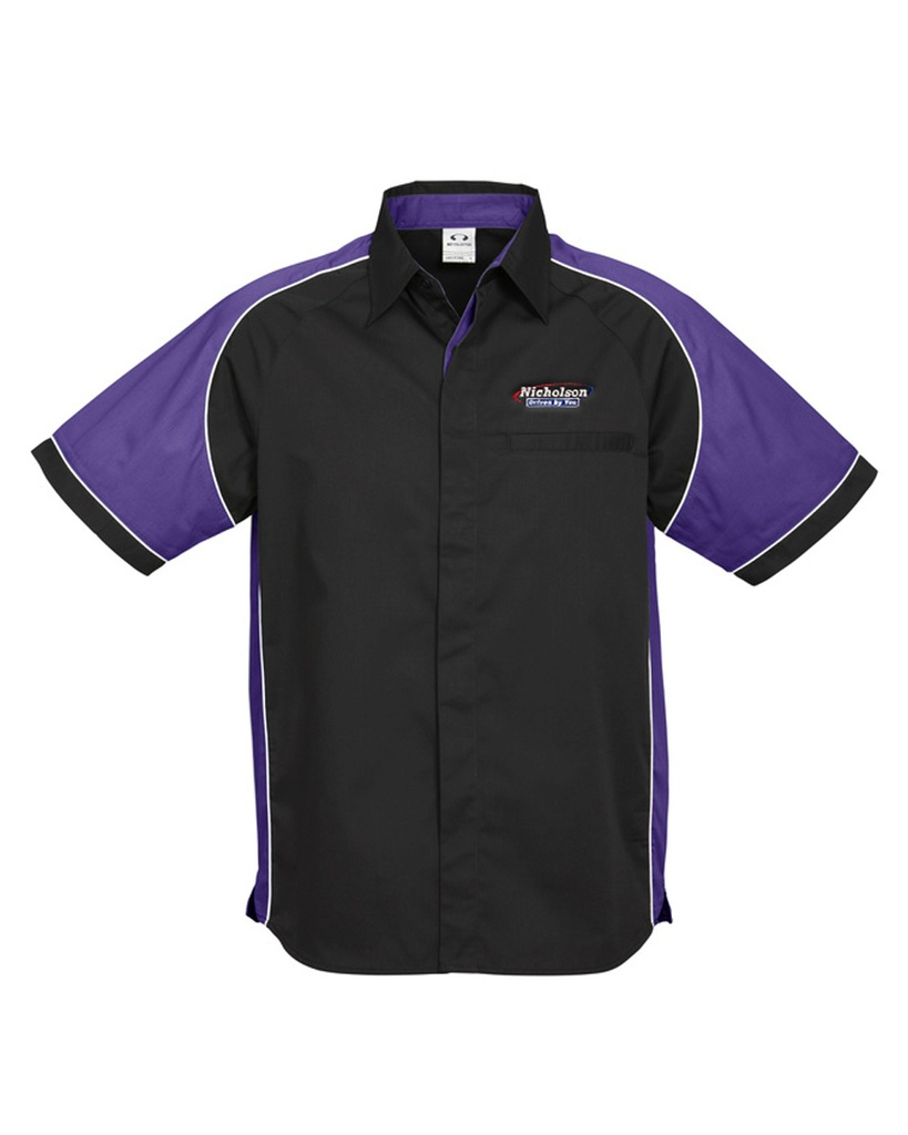 Nicholson Men's Nitro Shirt - Black/Purple 