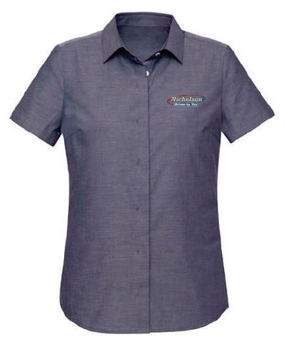 Nicholson Women's Charlie SS Shirts - Navy Chambray 
