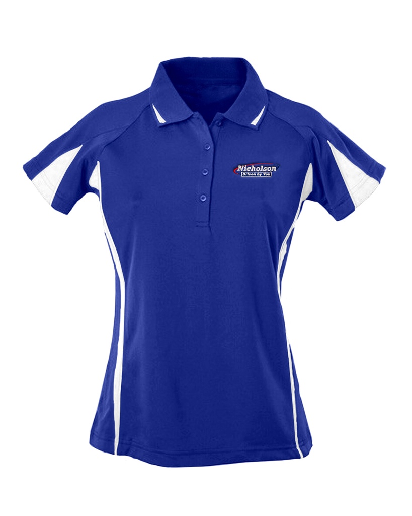 Nicholson Women's Erueka Polo - Royal/White 