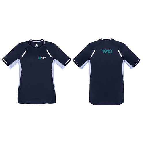 Naylor Love Men's Sports Tee-Navy/White/Silver 