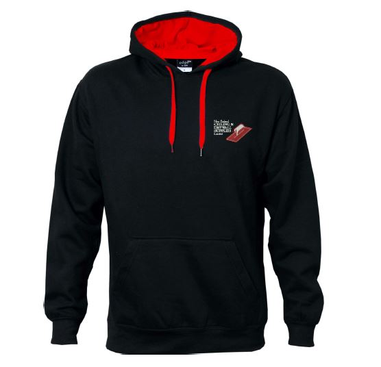NZCDS Contrast Hoodie - Black/Red 