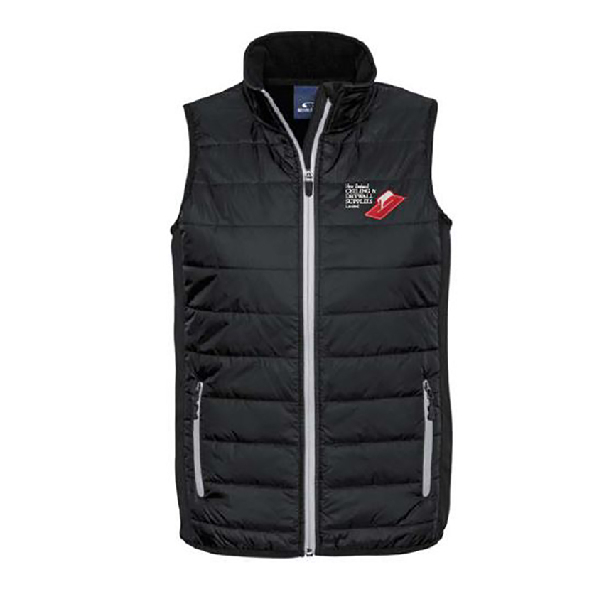 NZCDS Mens Stealth Tech Vest - Black/Silver 