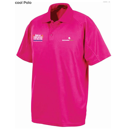 Oceana Gold Pink Shirt Day Polo - Super Pink 