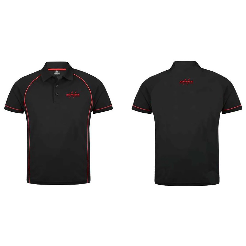 AE Men's Endeavour Polo-Blk/Red
