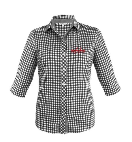 AE Women's Brighton Shirt-Black 3/4 Slv