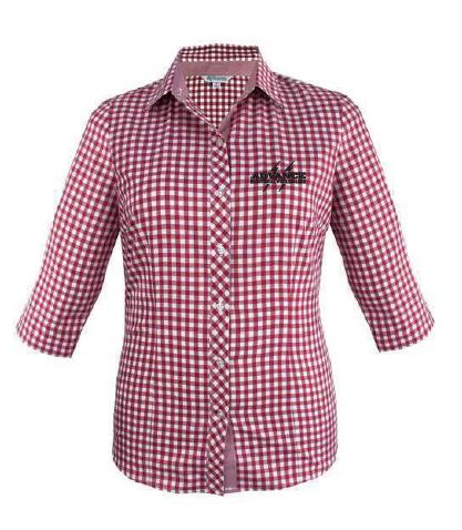 AE Women's Brighton Shirt-Claret 3/4 Slv