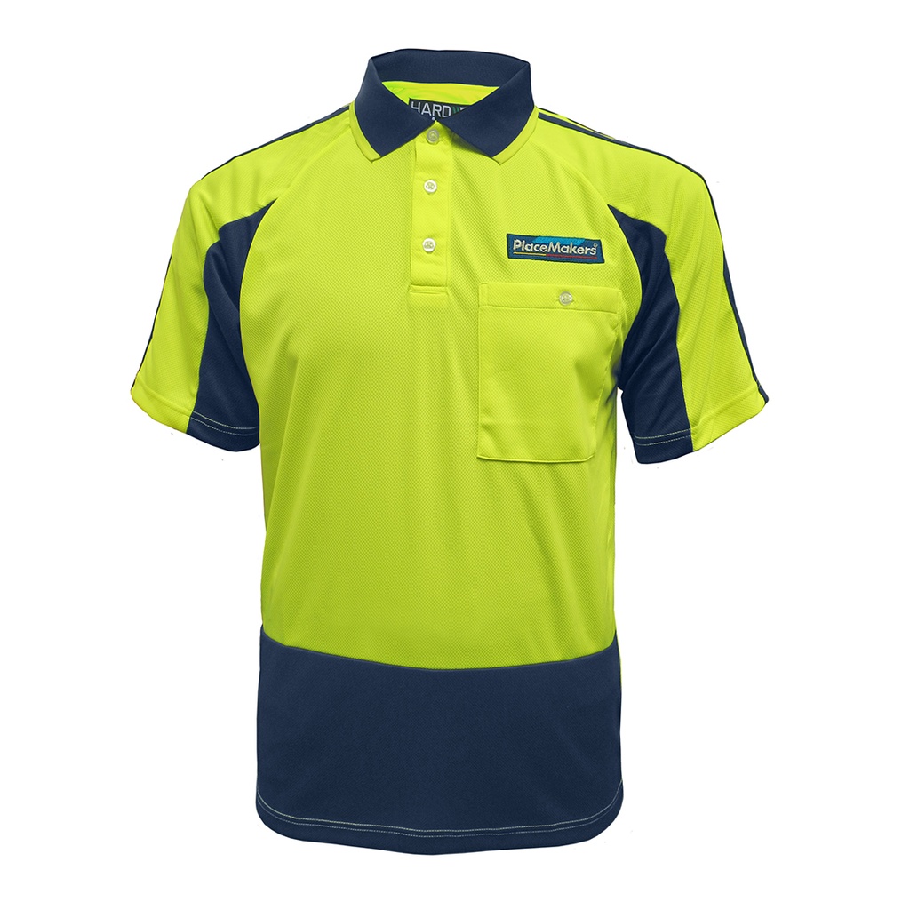 Hi Vis Polo's - Yellow/Navy Hardwear