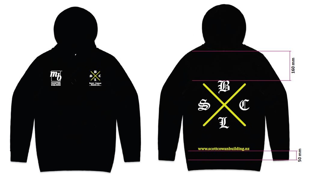 SCBL Stencil Hoodie - Black 