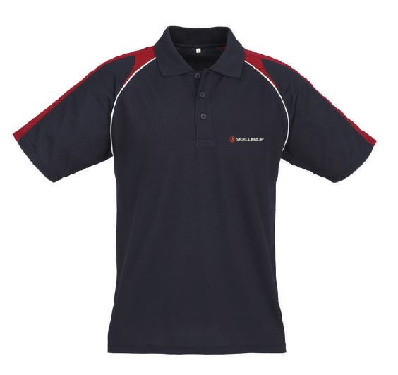 Skellerup Men's Triton Polo- Navy/Red 