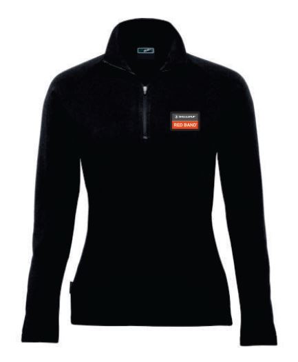 Skellerup Redband Ladies 1/4Zip Merino - Black 