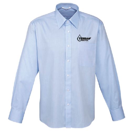 Terra Analytical Men's Luxe LS Shirt-Blue 