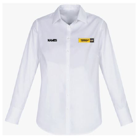 Terra Cat Camden Ladies LS Shirt- White 