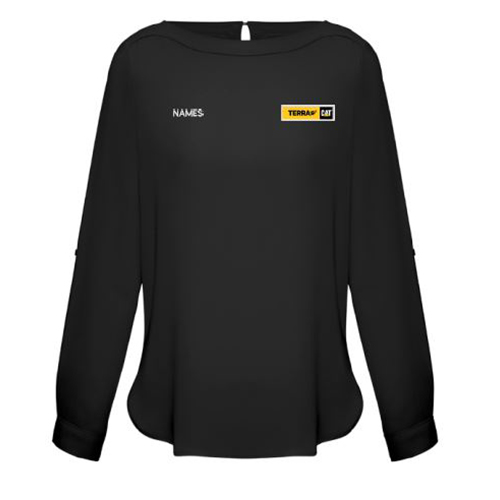 Terra Cat Madison Blouse-Black with Name