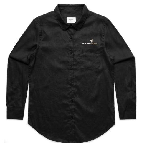 OGL Women's Linen Shirt - Black
