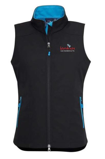 Bambinos Women's Geneva Vest - Black/Cyan 