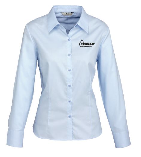 Terra Analytical Women's Luxe LS Shirt-Blue