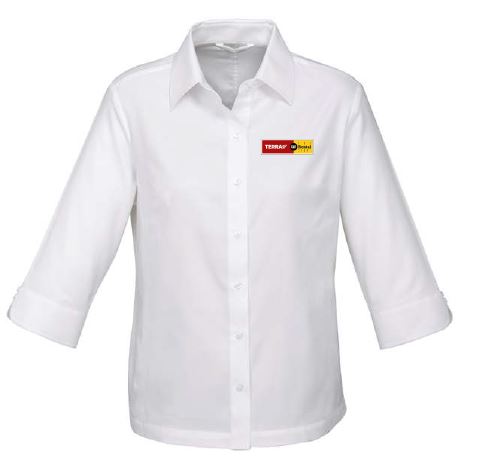 Terra Cat Rental Stores Women's Luxe 3/4Sleeve Shirt-White
