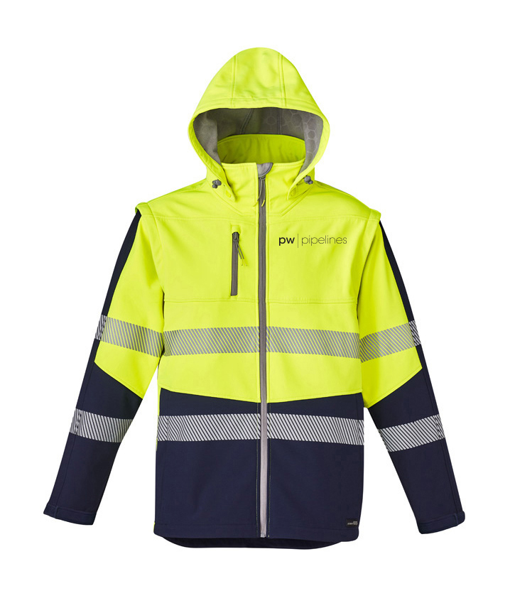 Pipelines 2in1 Stretch SS Taped Jacket - Yellow/Navy