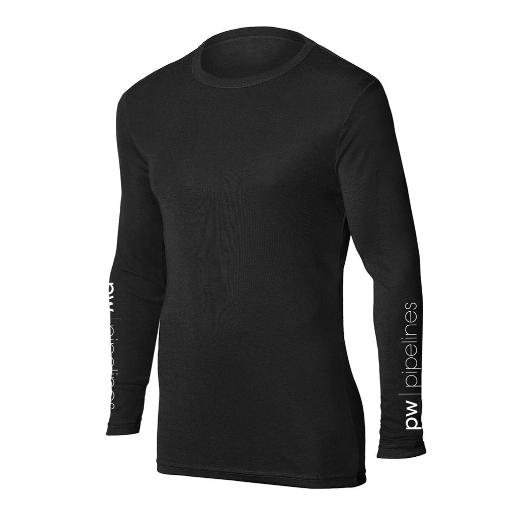 Pipelines Unisex Long Sleeve Thermal - Black