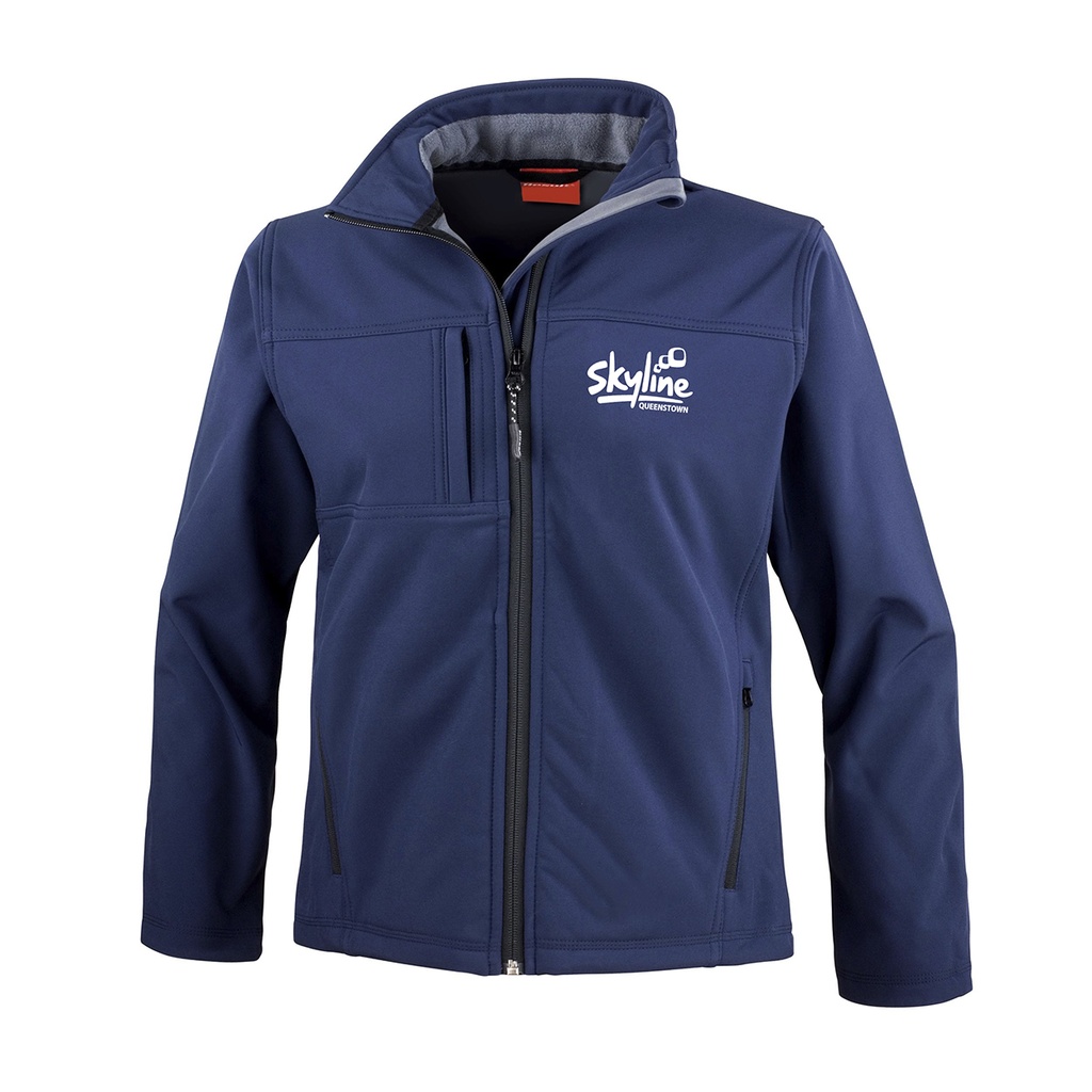 Skyline Mens Soft Shell Jacket- Navy