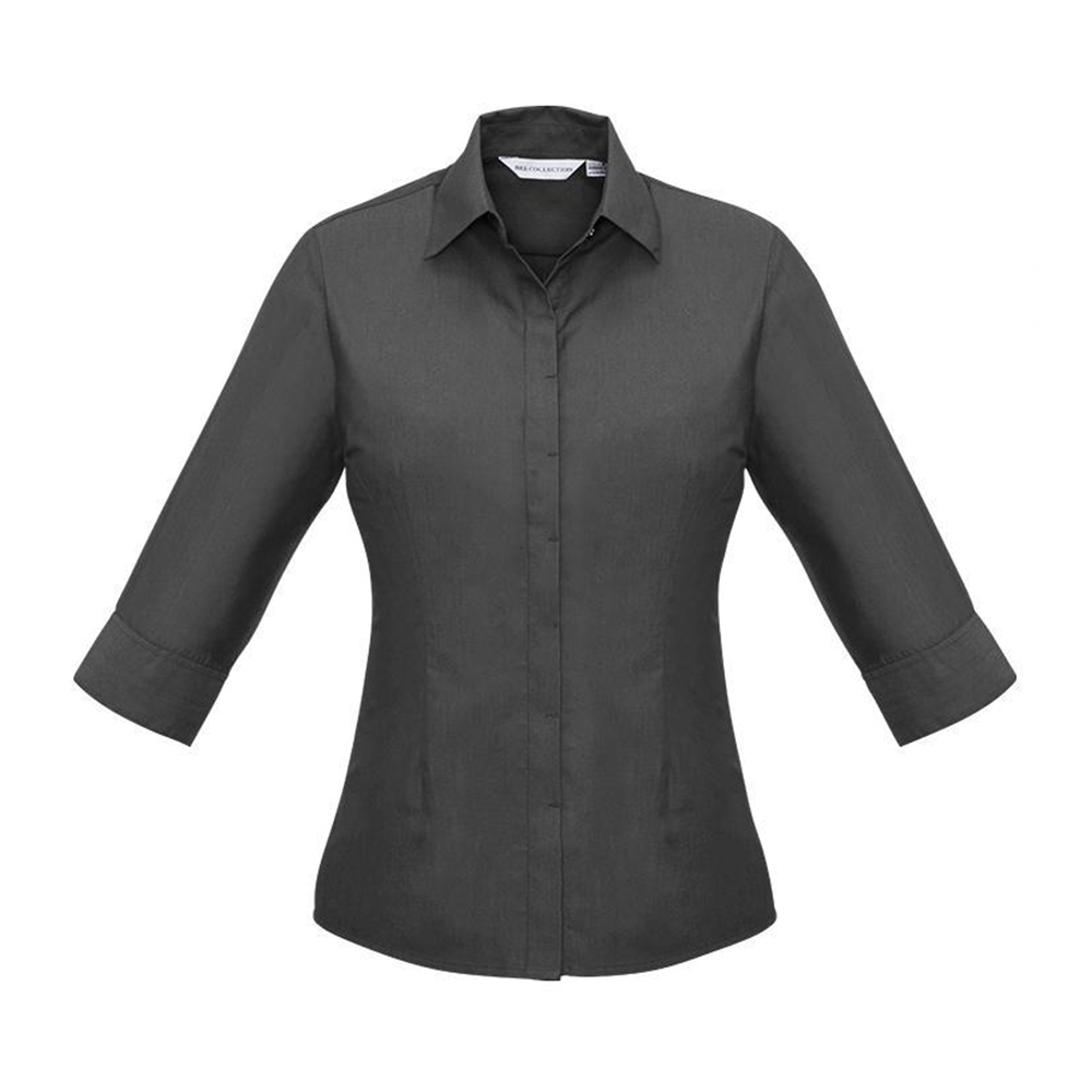 Skyline Ladies Hemingway 3/4 Shirt- Slate