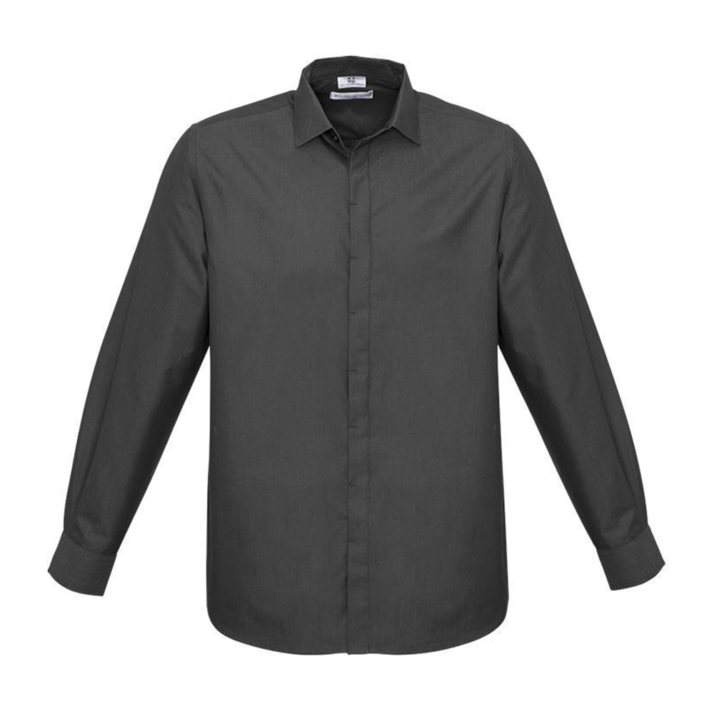 Skyline Mens Hemingway L/S Shirt- Slate